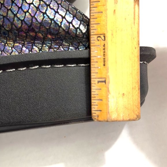 Alegria Classic Brilliant Snake Open Back Iridescent Slip-on Clogs Alg-715 Sz 40 - Picture 7 of 8